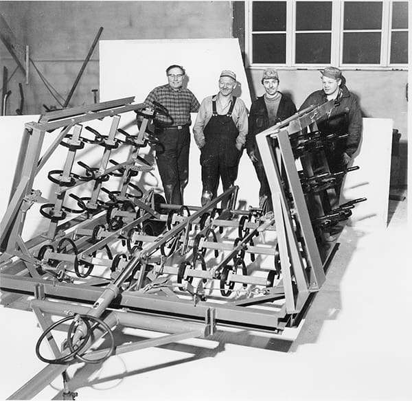 First skid type harrow